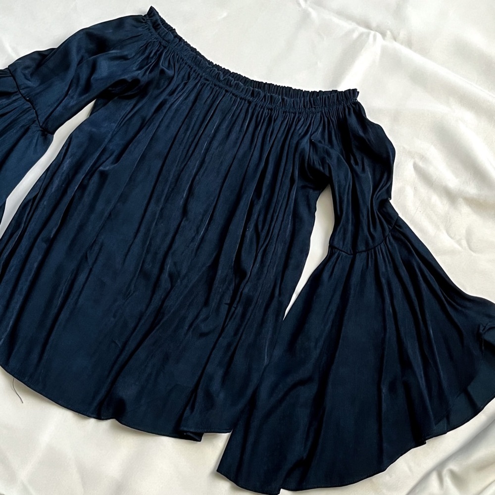 Dark blue blouse,top